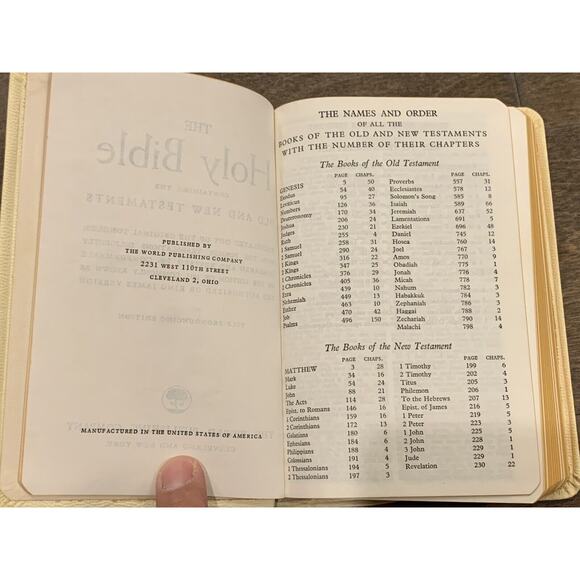 Vintage 60s White Young Folks Text World Bible King James Version With Box - Picture 7 of 12